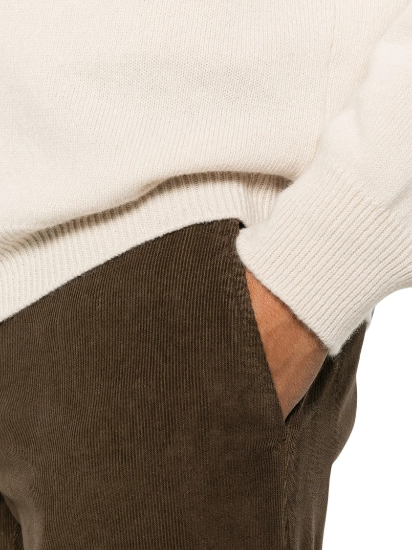 Dondup Straight-Leg Velvet Trousers With Rolled Cuffs