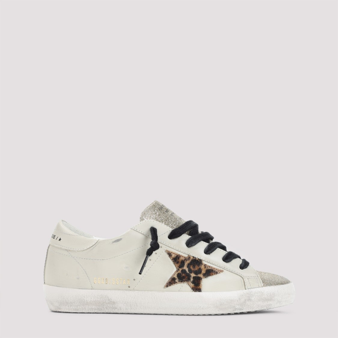 Golden Goose Leopard Print Star Accent Sneakers