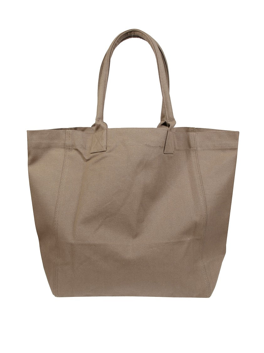Isabel Marant Étoile Spacious Graphic Logo Tote Bag In Durable Cotton Fabric