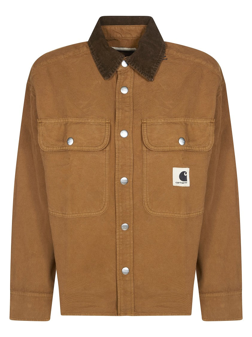 Carhartt Wip Hubbard Contrast-Collar Cropped Flap-Pocket Jacket