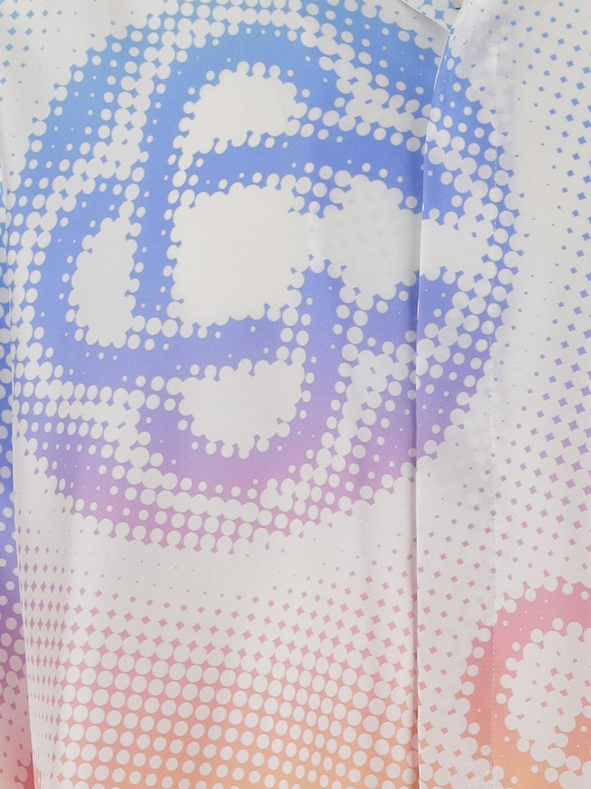 Casablanca Graphic Print Silk Shirt With Classic Collar
