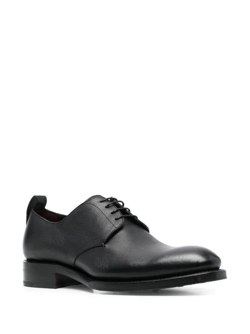Brioni Black Derby Sleek Classic Leather Formal Shoes