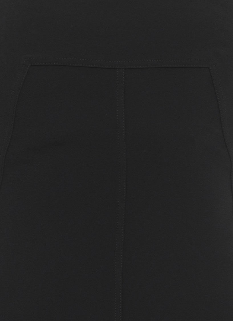 Rick Owens Black Viscose Bustier Gown With Elegant Neckline And Rear Vent