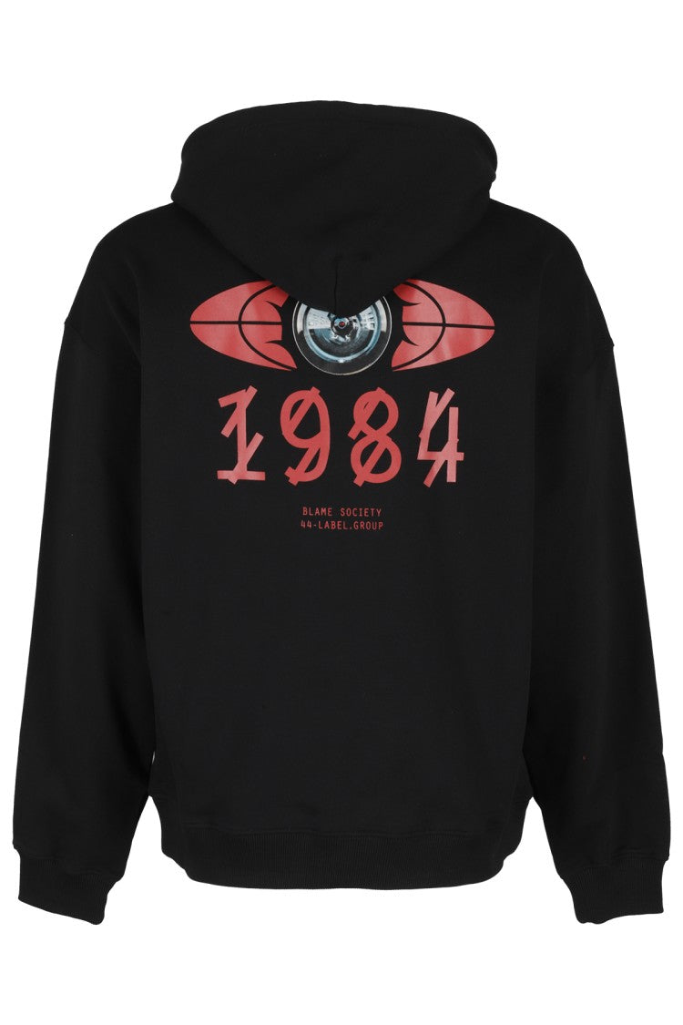 44 Label Group Black Cotton Hoodie
