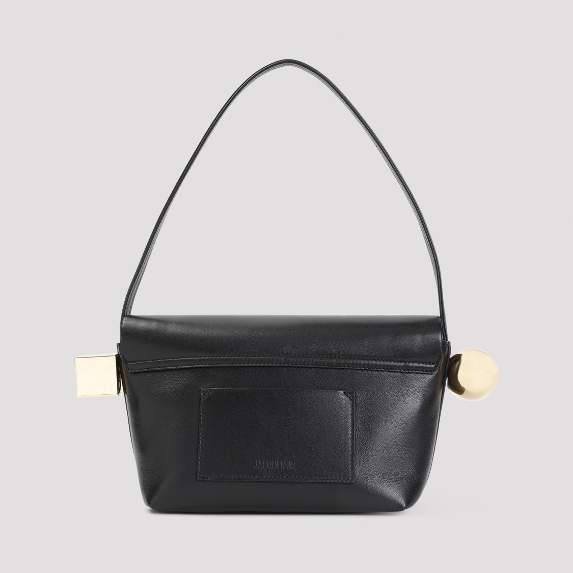 Jacquemus Black Lamb Leather Le Rond Carre Handbag
