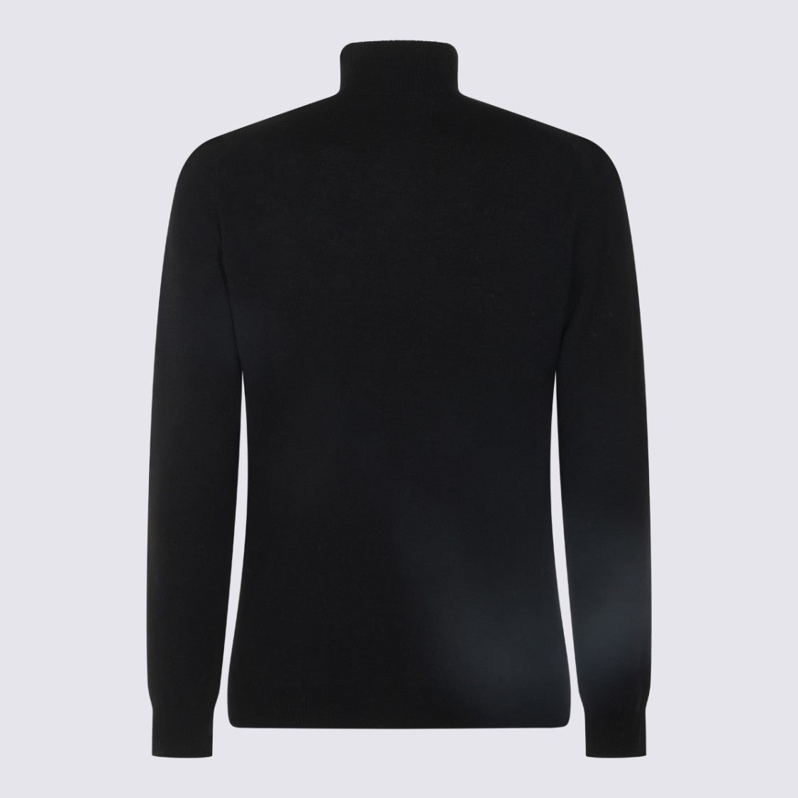 Altea High Ribbed Collar Black Wool Sweater