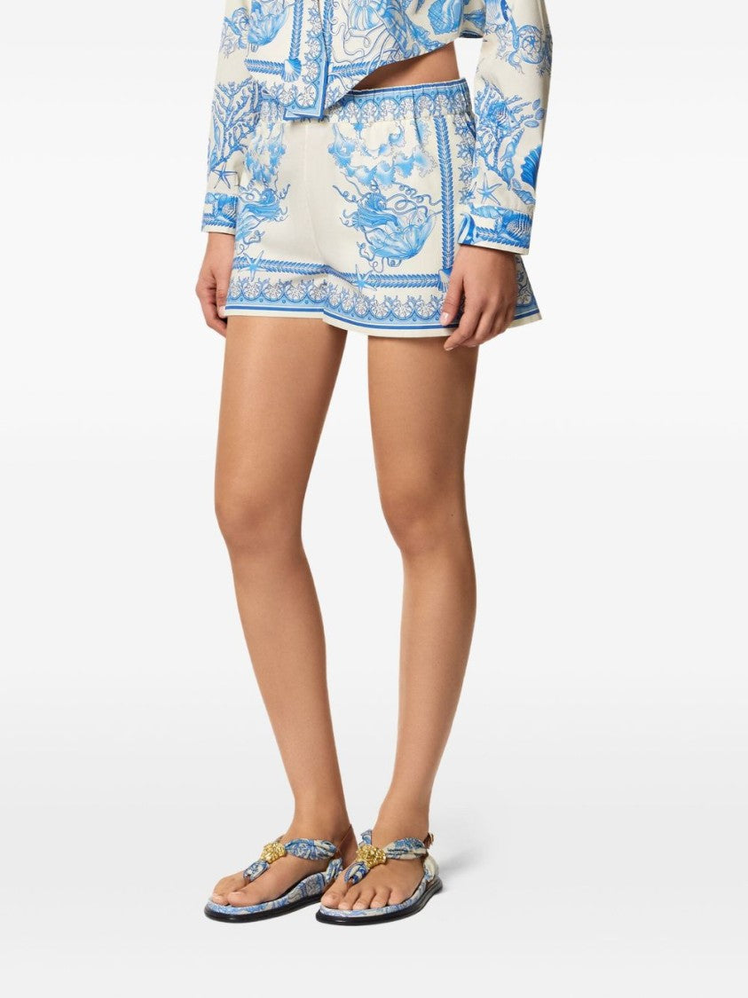 Versace Baroque Underwater Print Bermuda Shorts