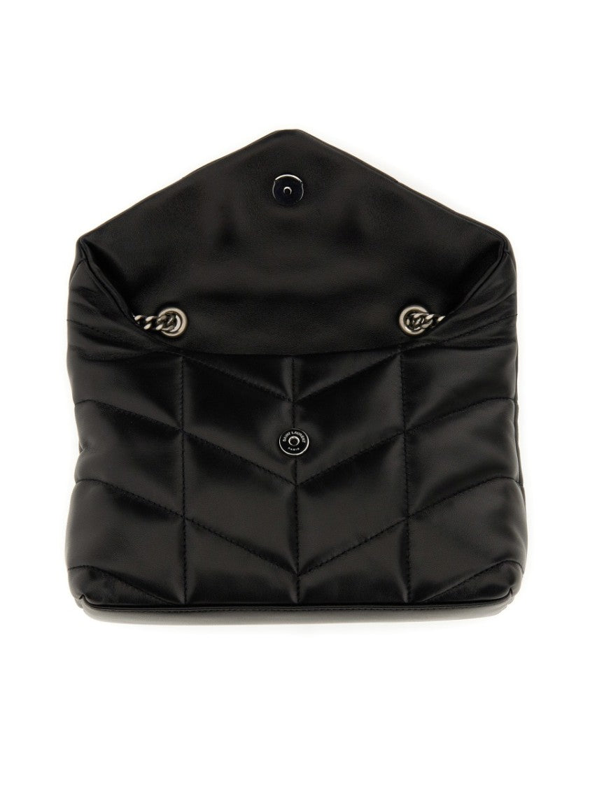 Saint Laurent Quilted Lamb Leather Puffer Shoulder Bag