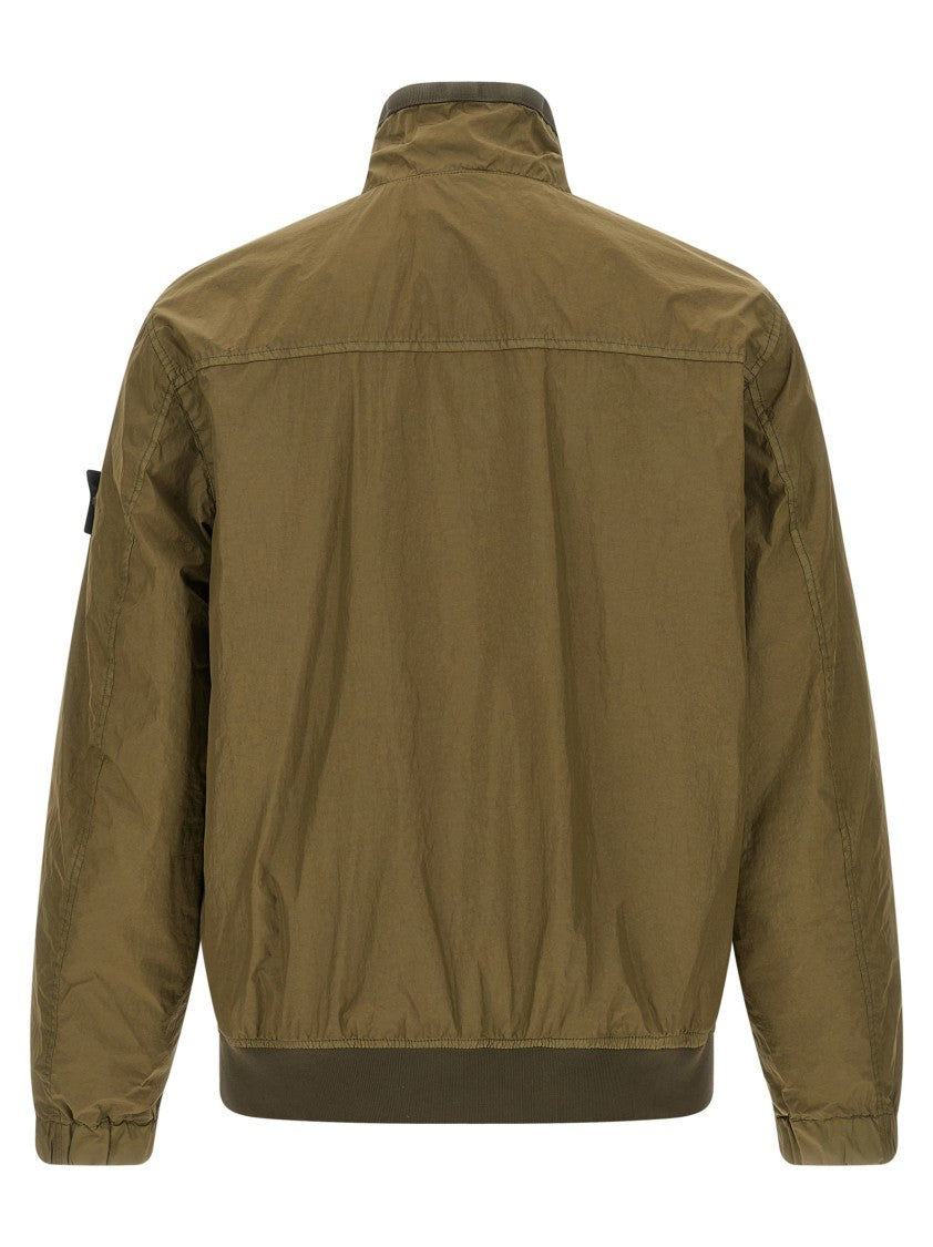 Stone Island Nylon Reps Jacket With High Neck