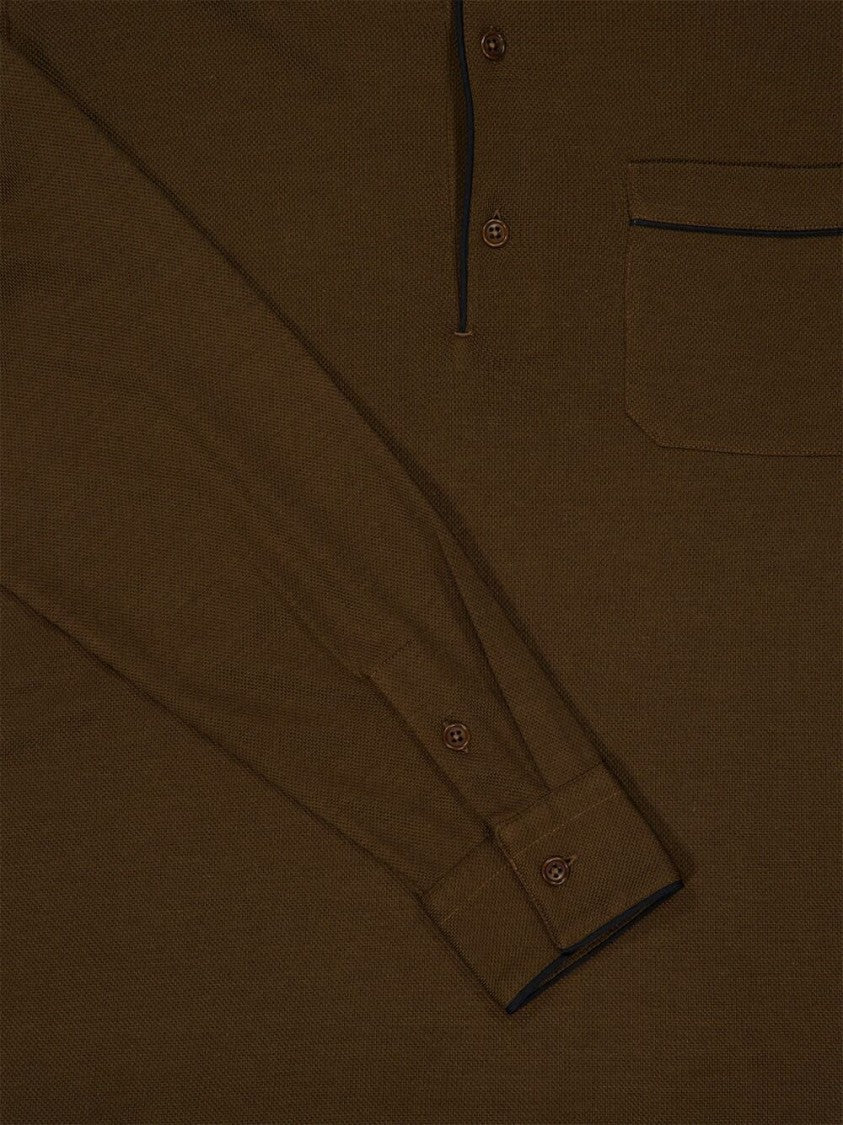 Tom Ford Long Sleeve Tailored Cotton Polo Shirt