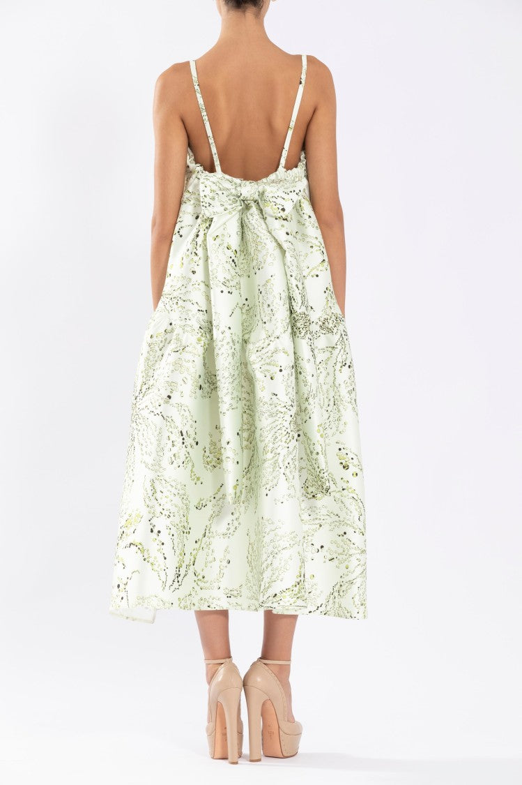 Saiid Kobeisy Mikado A-Line Dress With Dotted Floral Print