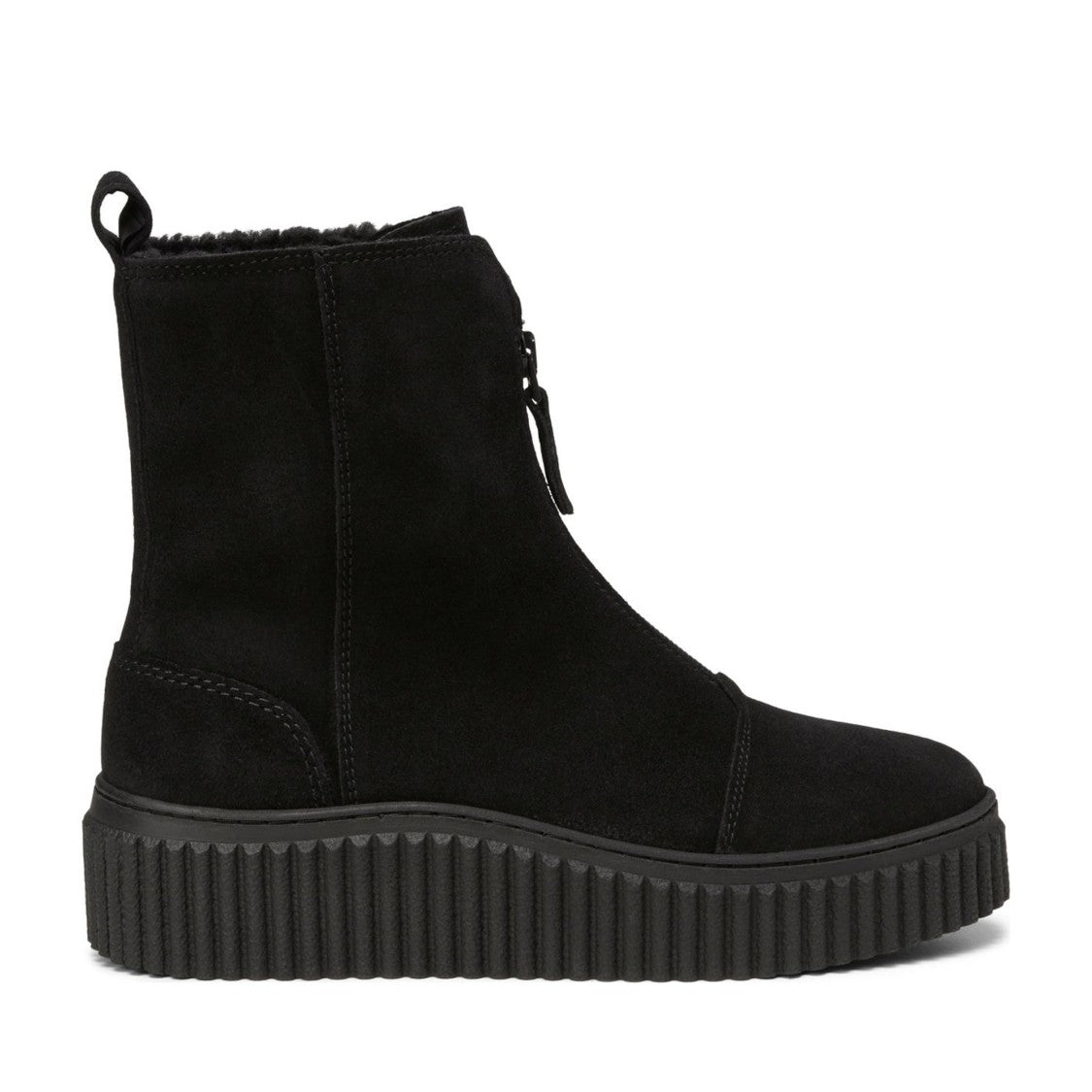 Marc O'polo Black Mo.Bianca Suede Front Zipper Boots