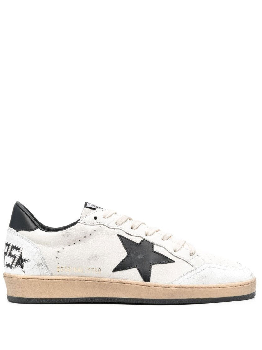 Golden Goose Round Toe Sneakers With Signature Star Patch And Suede Accents