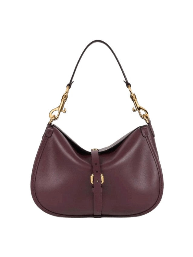 Etro Burgundy Leather Shoulder Bag
