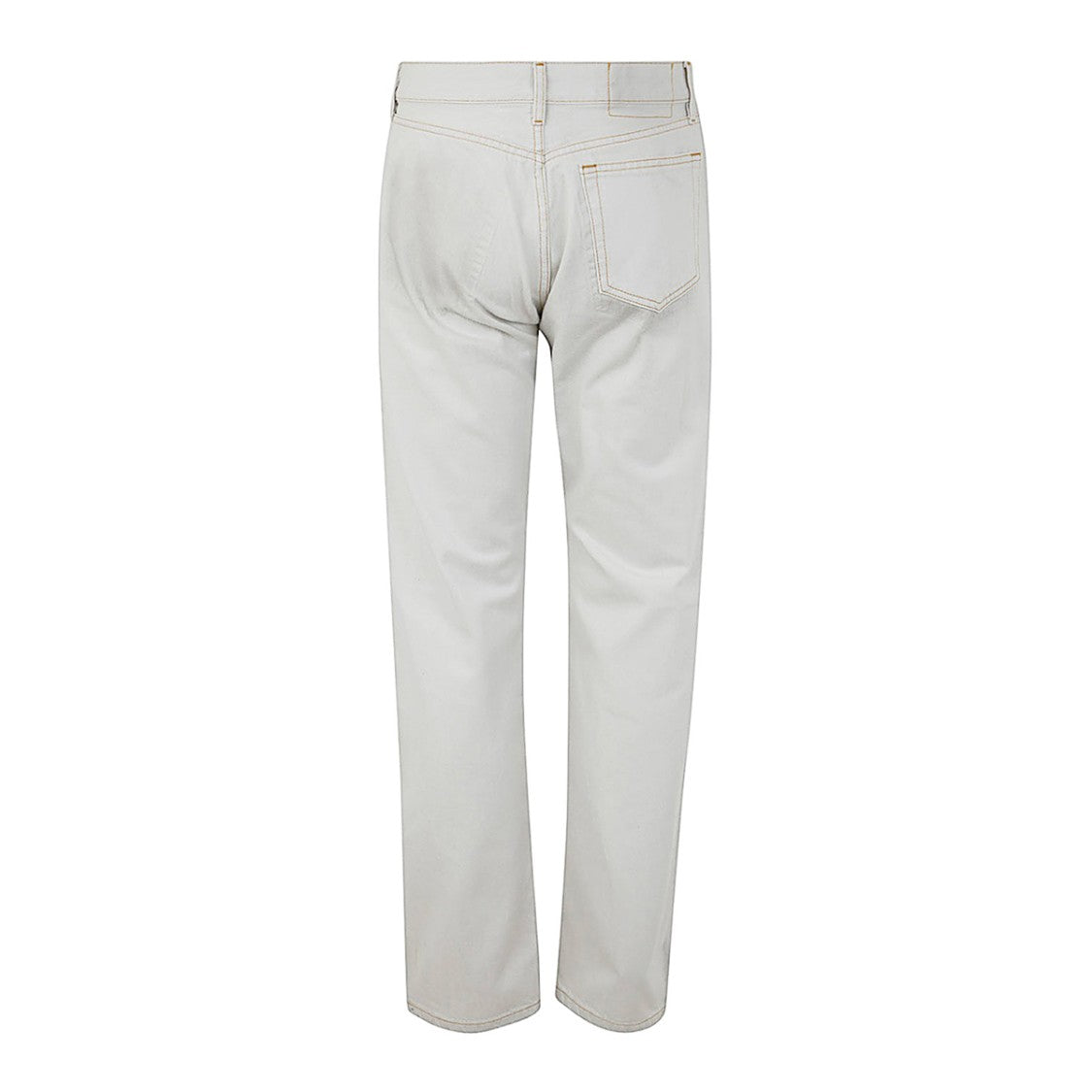 Maison Margiela Mid-Rise White Cotton Jeans With Five-Pocket Design