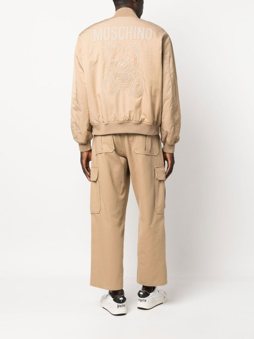 Moschino Embroidered Teddy Bear Bomber Jacket