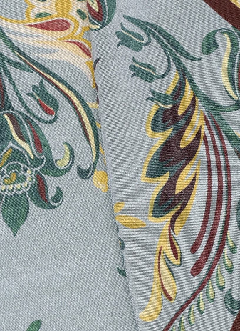 Etro Light Blue Silk Foulard