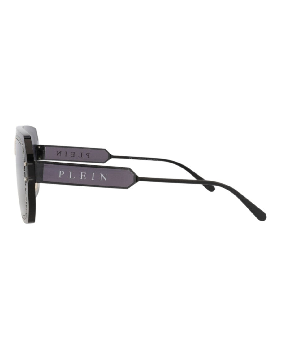 Philipp Plein Aviator-Frame Titanium Sunglasses With Cutout Accent And Gradient Lenses