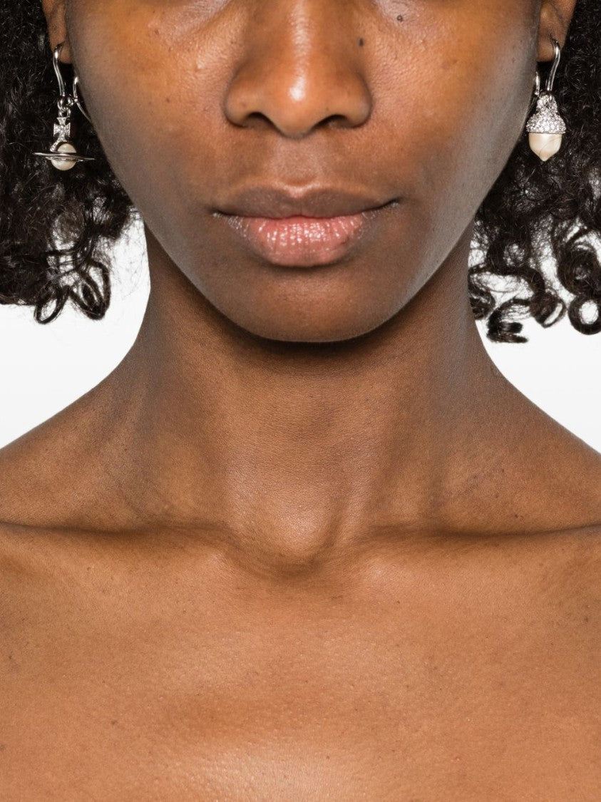 Vivienne Westwood Orb Pendant Silver-Tone Drop Earrings