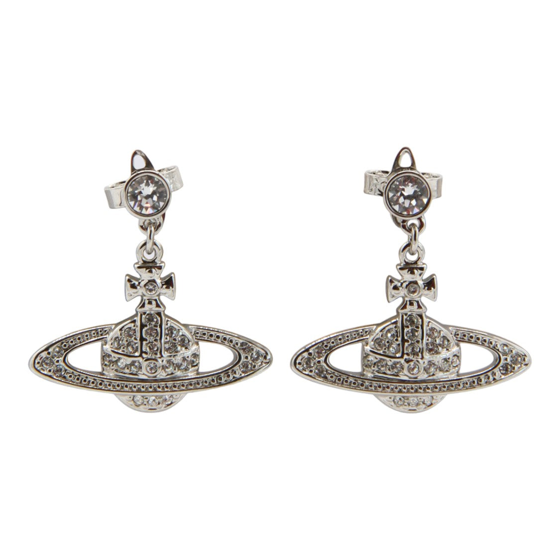 Vivienne Westwood Orb And Cross Design Earrings