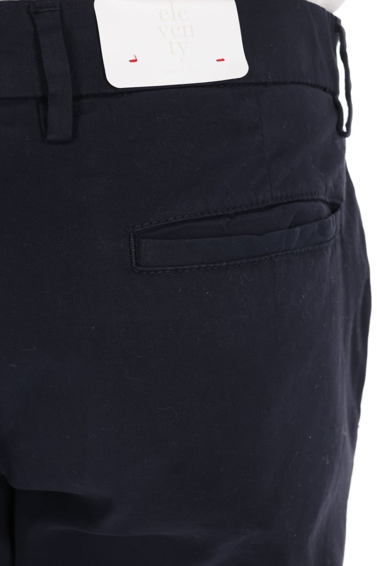 Eleventy Peach-Hand Cotton Chino Trousers