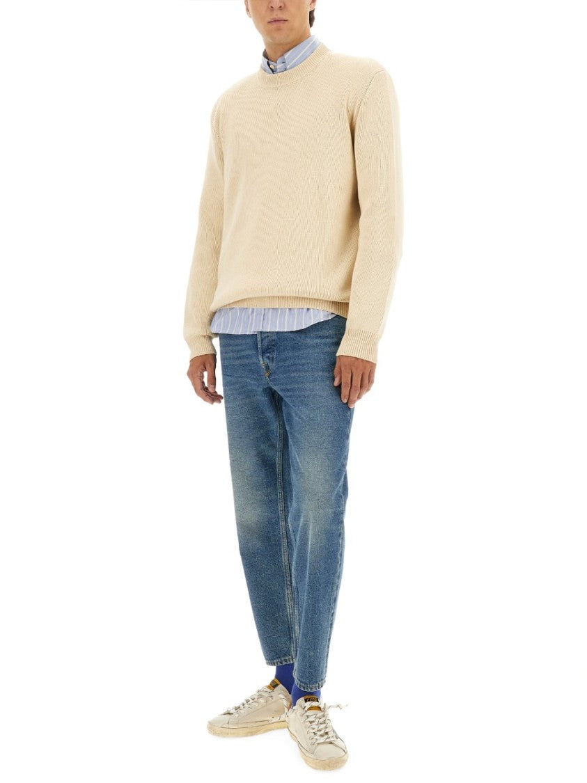 Golden Goose Relaxed Fit Ribbed Knit Jersey