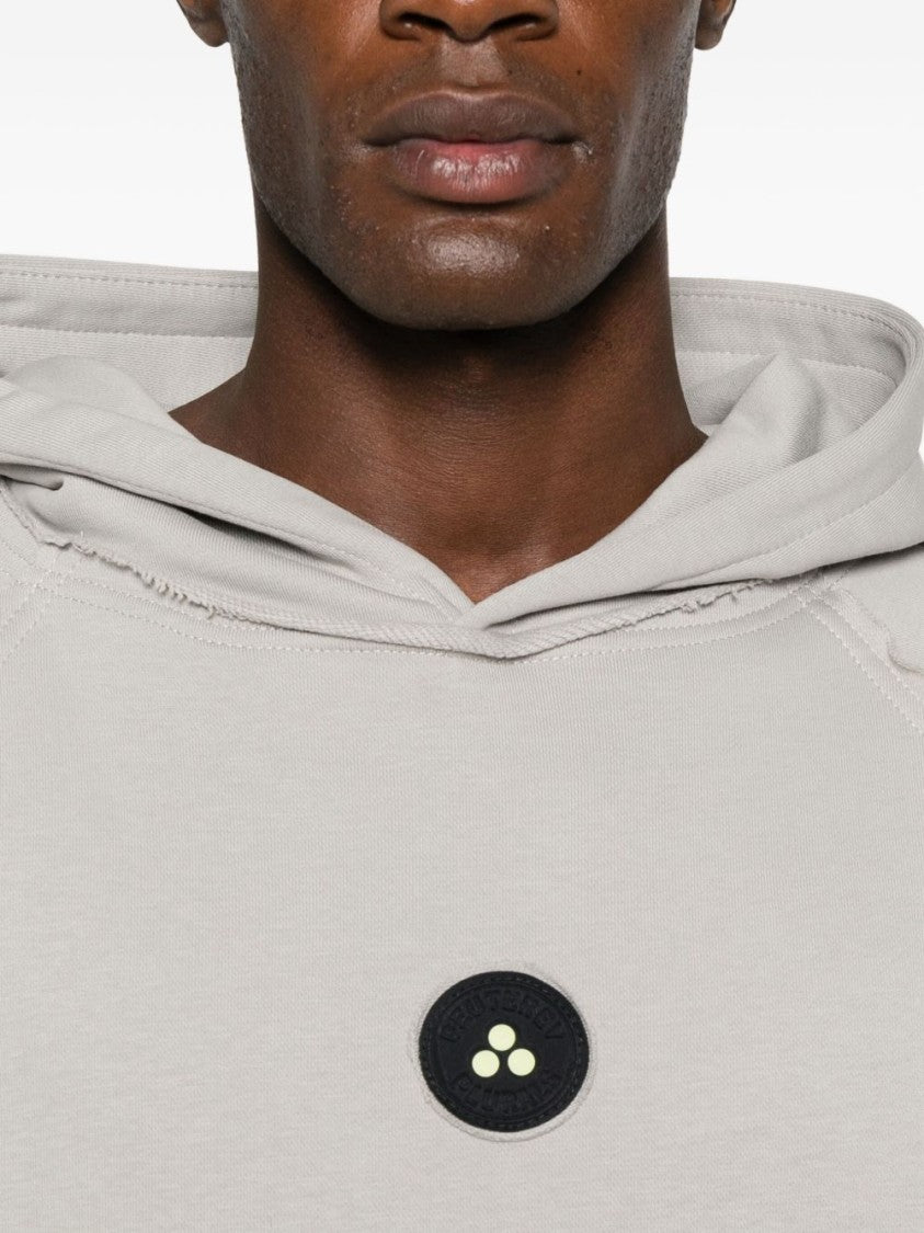 Peuterey Relaxed Fit Grey Hoodie With Raglan Sleeves