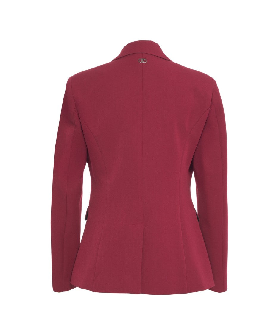Liu Jo Single-Breasted Tailored Blazer With Notched Lapel