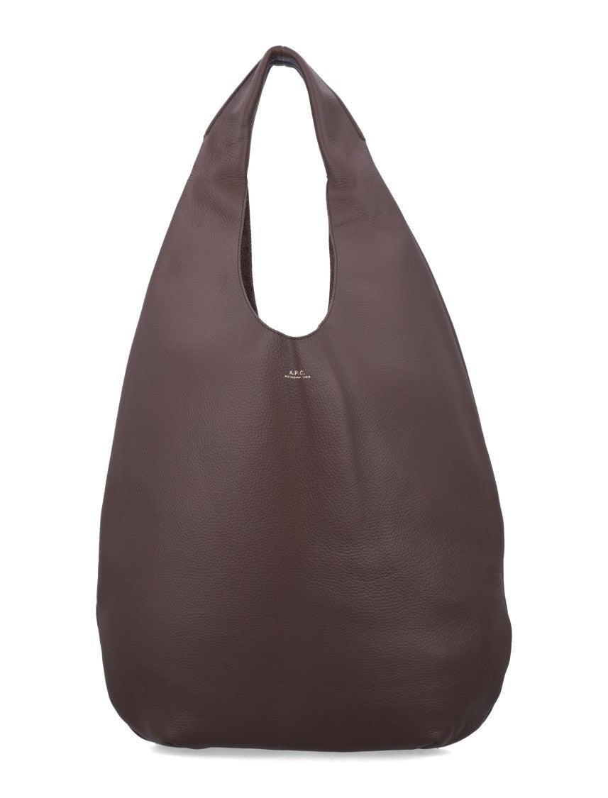 A.P.C. Le Neige Grained Leather Handbag