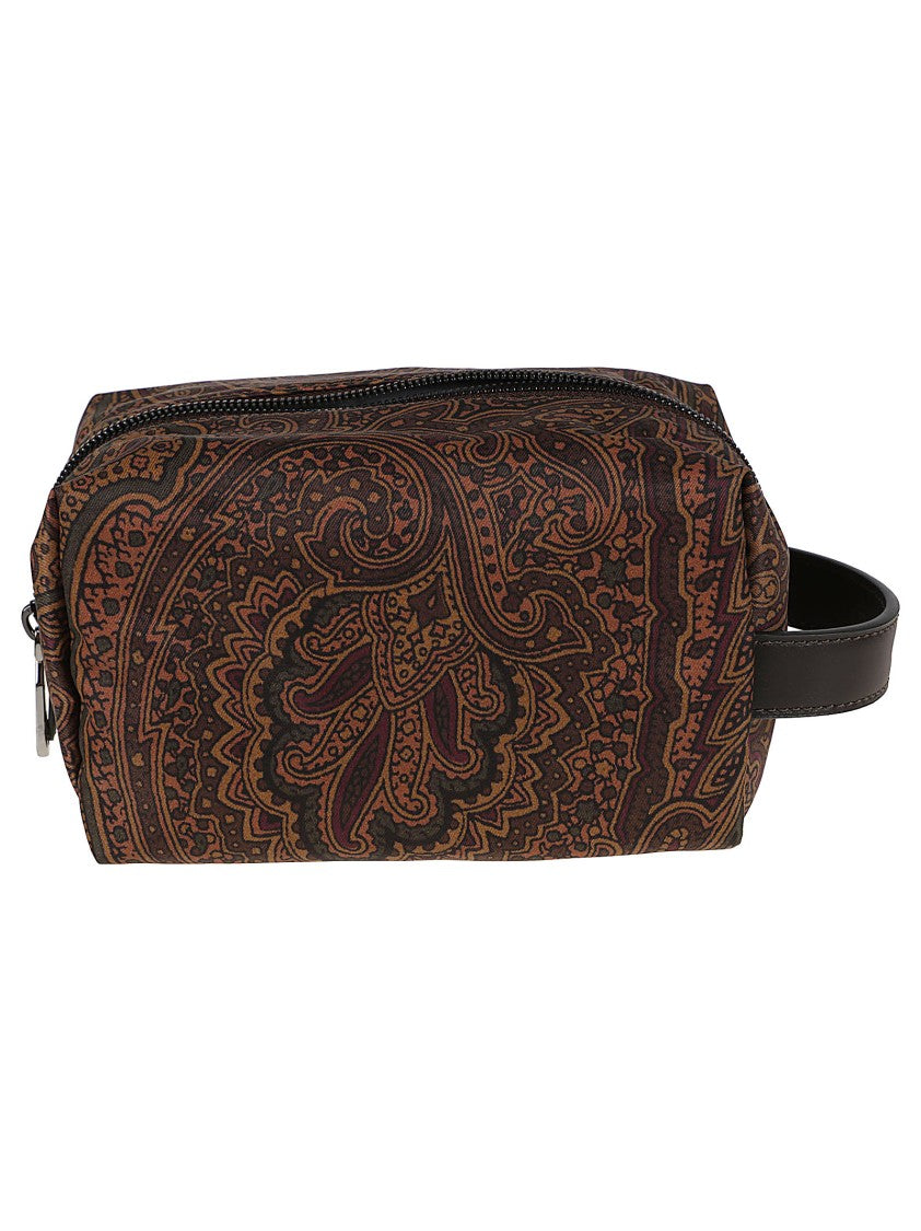 Etro Small Pouch Print Arnica Paisley Polyamide Pouch