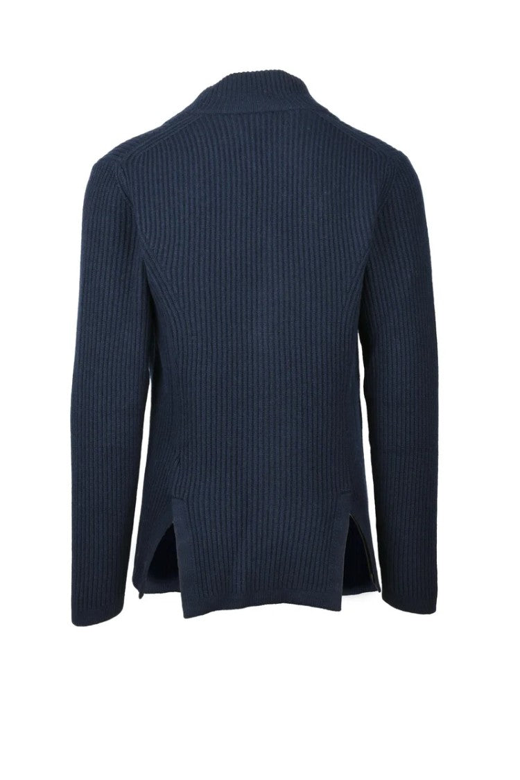 Alpha Studio Notched Lapel Jacket - Midnight Blue