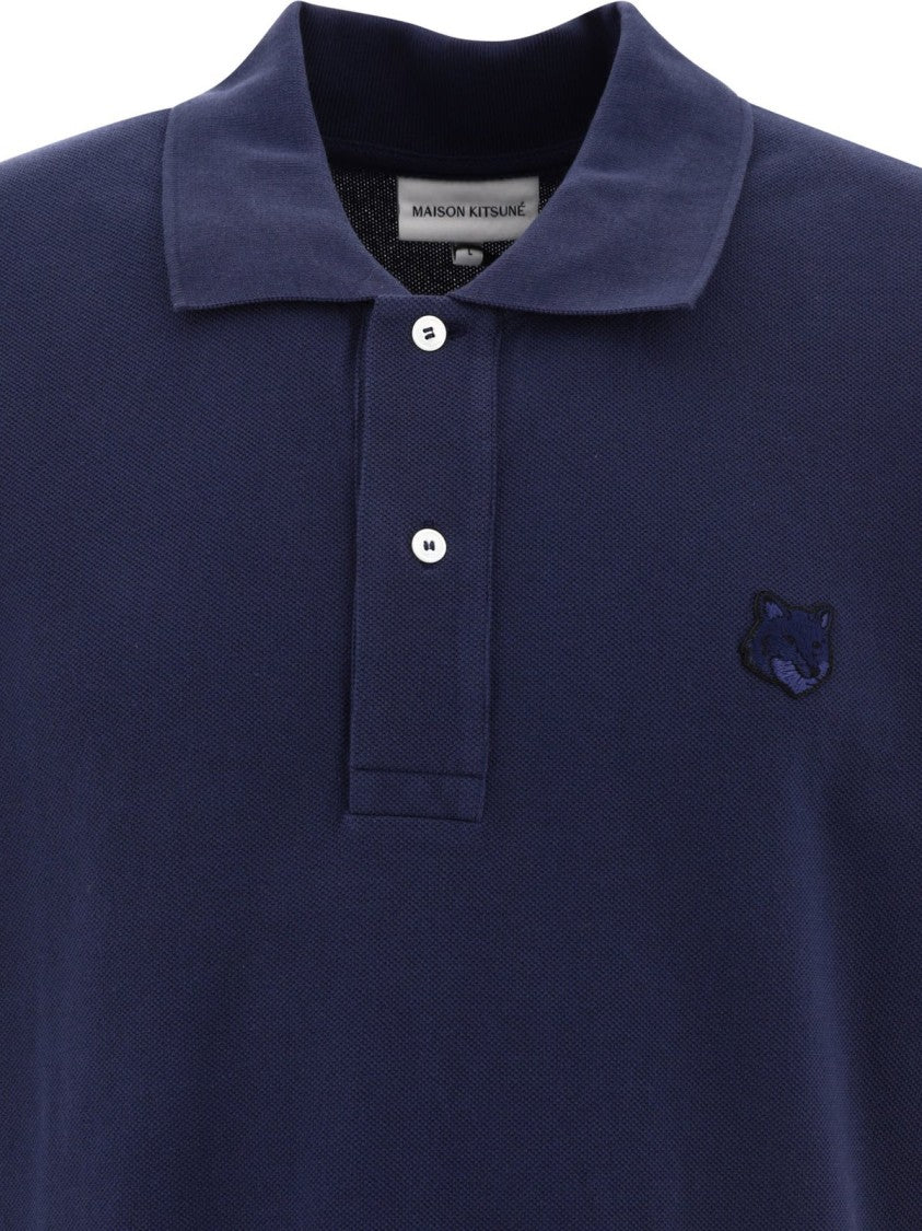 Maison Kitsuné Short-Sleeve Polo Shirt With Traditional Collar And Subtle Embroidery