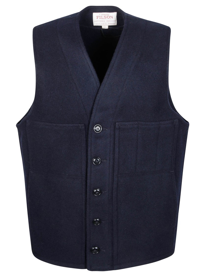 Filson Mackinaw Wool V-Neck Button-Up Vest