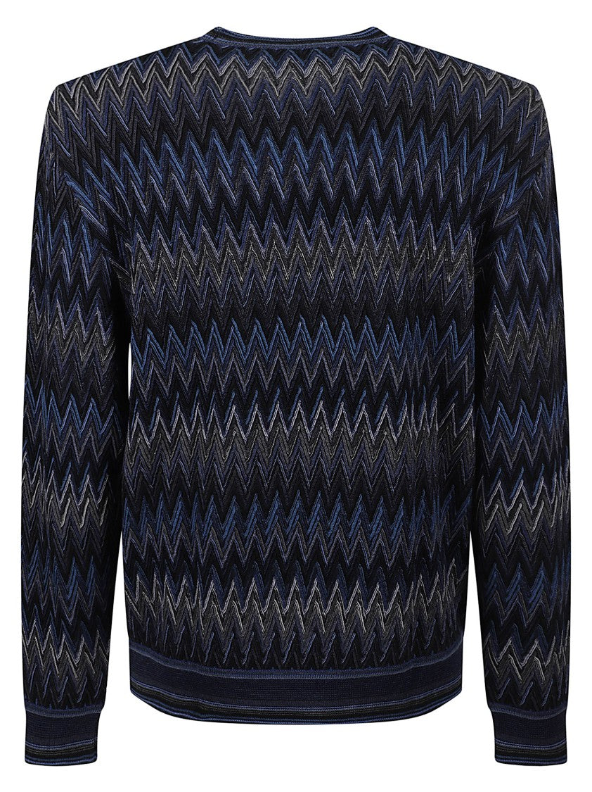 Missoni 3D Zigzag Pattern Crewneck Sweater