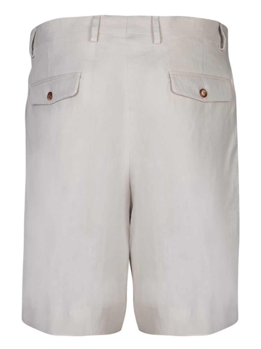Lardini Tailored Linen Shorts With Side Pockets