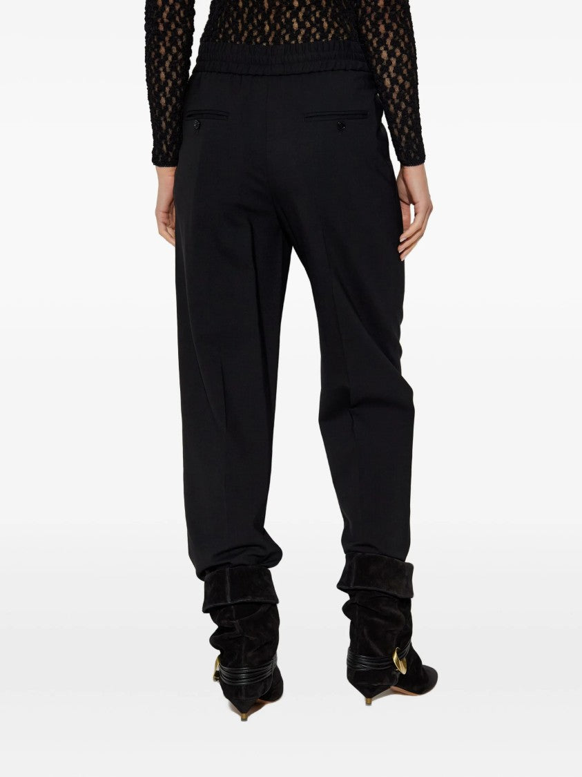 Isabel Marant Black Loretta Relaxed Tapered Pants