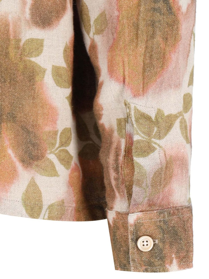 Our Legacy Floral Relaxed-Fit Shirt With Classic Collar