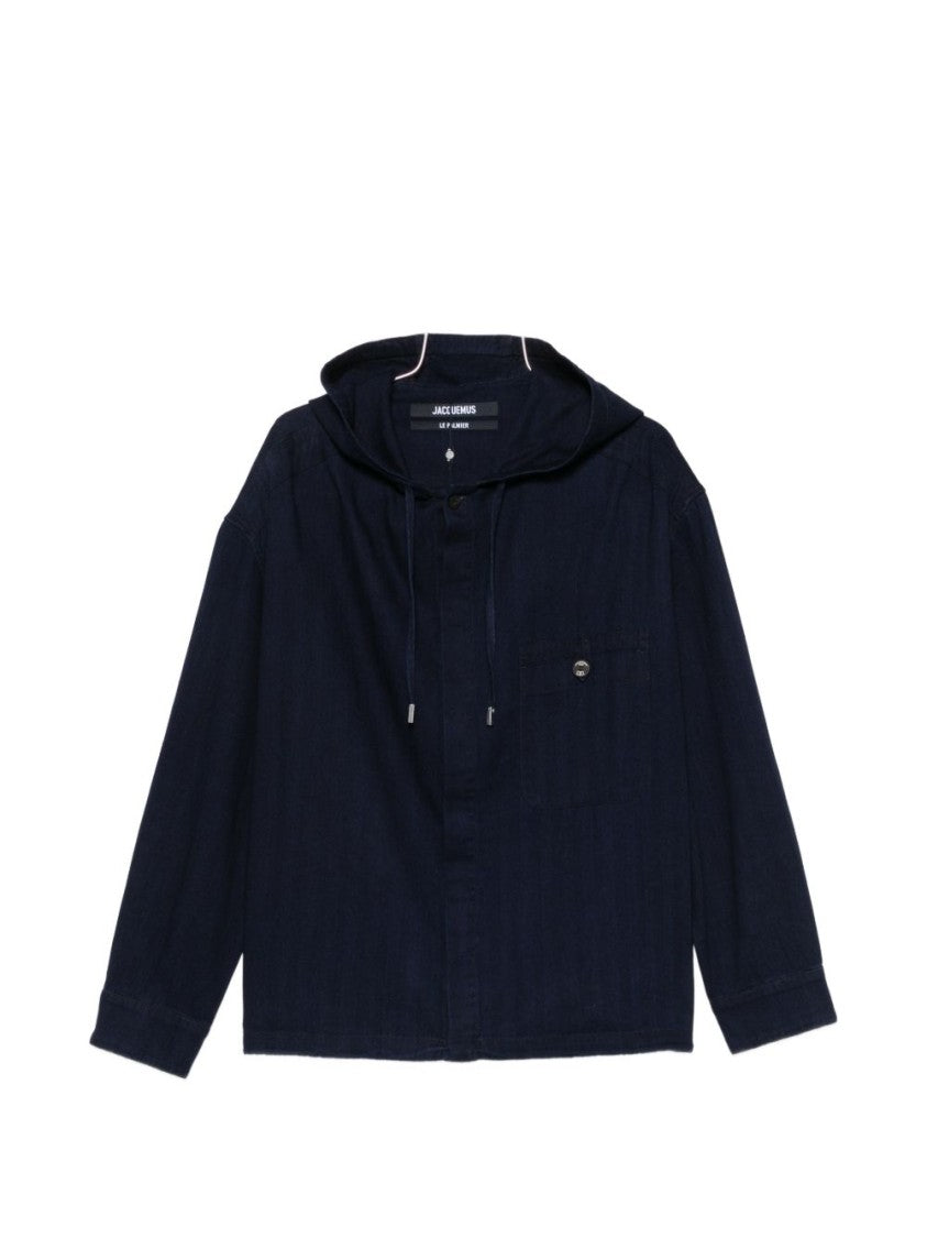 Jacquemus Hooded Long-Sleeved Concealed Placket Casual Shirt