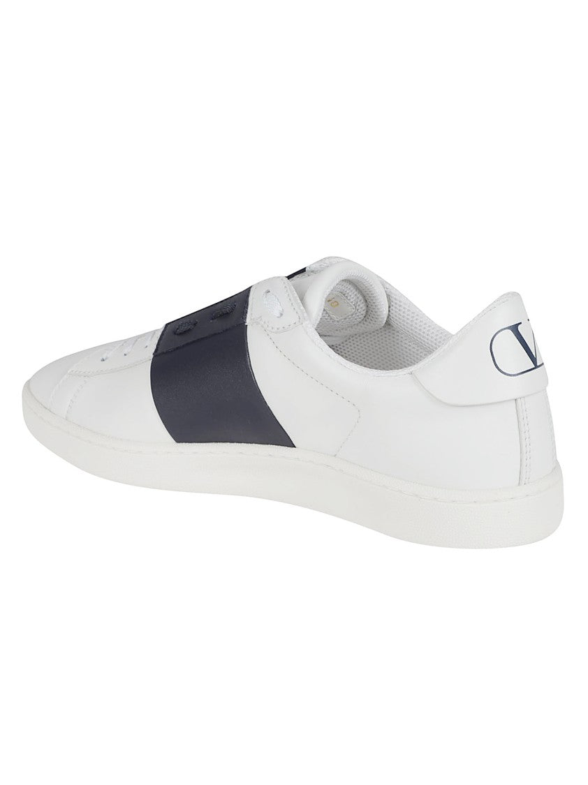 Valentino Garavani Valentino Garavani Smooth Leather Sneakers With Contrasting Band