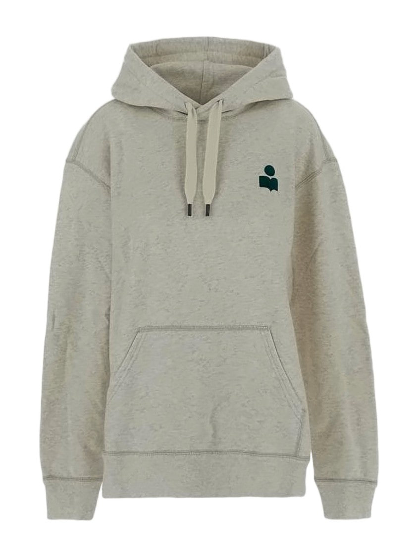 Isabel Marant Light Beige Minimalist Hoodie With Kangaroo Pocket