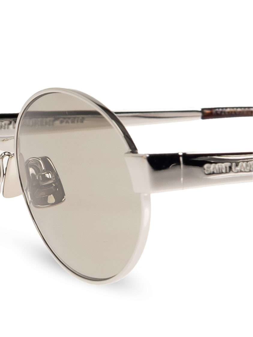 Saint Laurent Sl 692 Oval Silver Metal Sunglasses