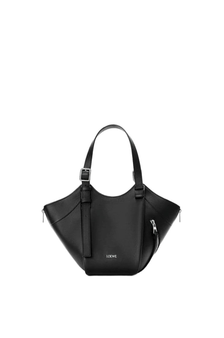 Loewe Structured Black Cowhide Leather Shoulder Bag
