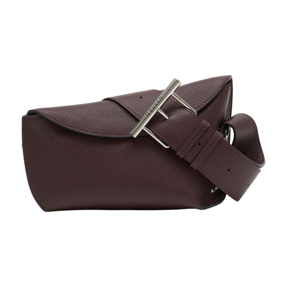 Alexander Mcqueen Structured T-Bar Sling Crossbody In Textured Calfskin