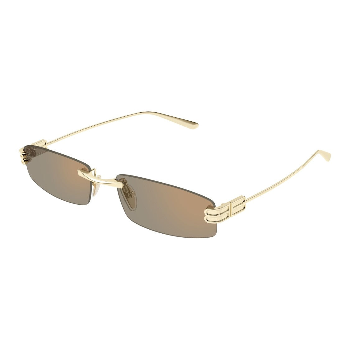 Balenciaga Bb0488s Rimless Rectangular Sunglasses