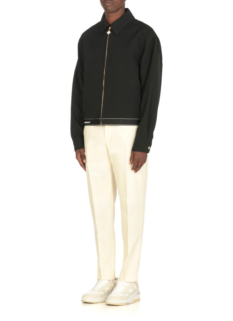 Casablanca Tailored Wool Jacket With Contrasting Logo