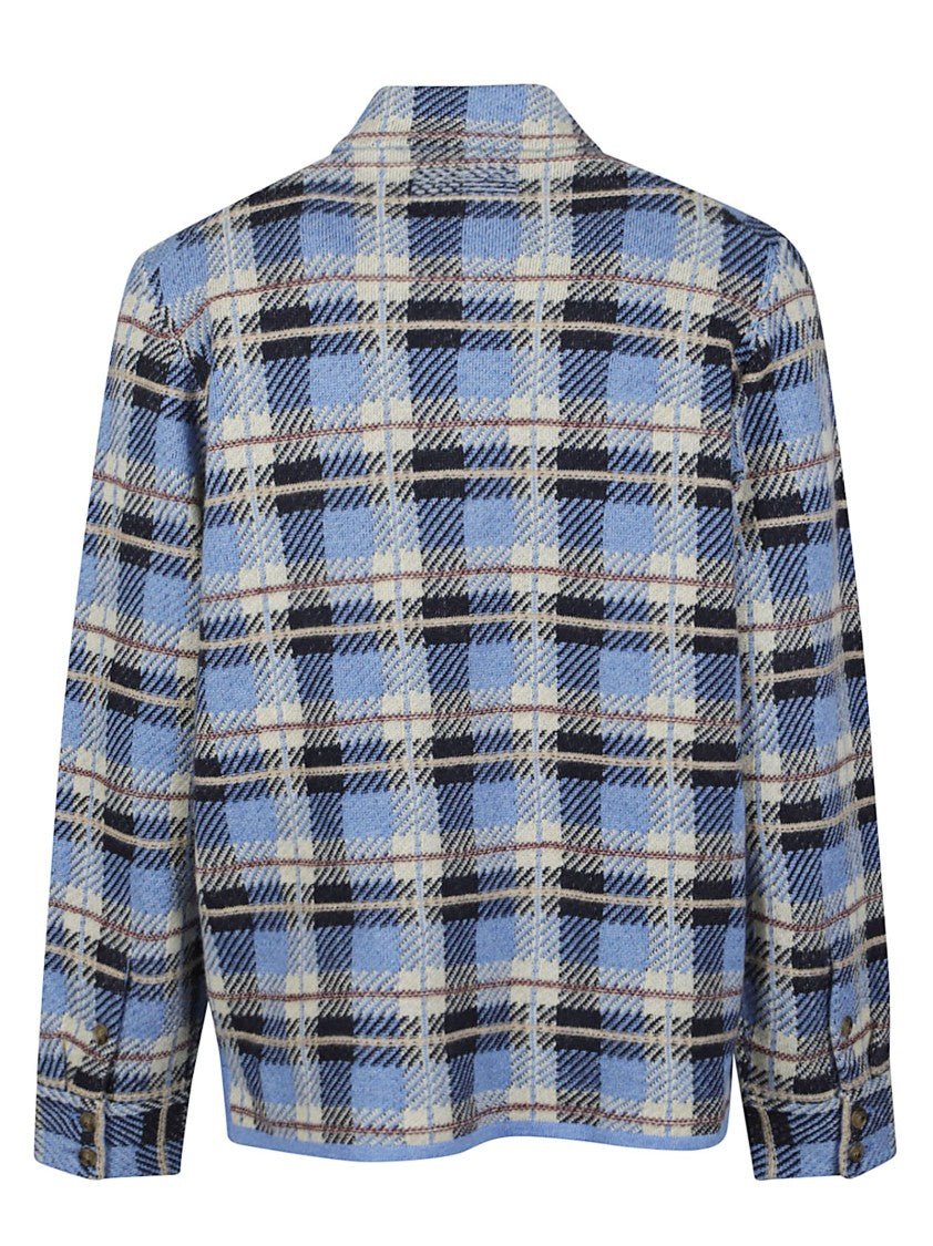 Guest In Residence Plaid Cashmere Work Shirt Jacket