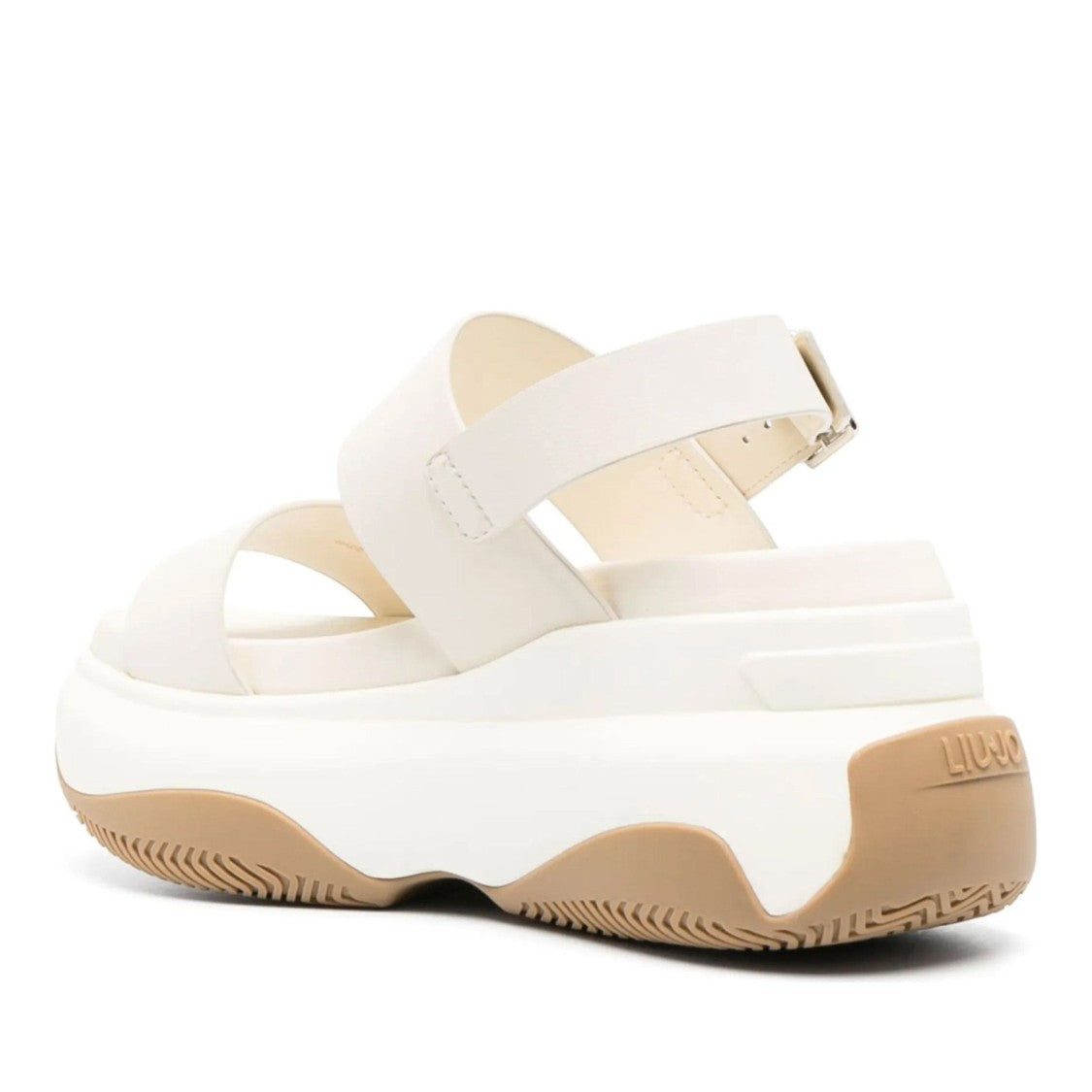 Liu Jo Beige June 06 Chunky Platform Adjustable Strap Sandals