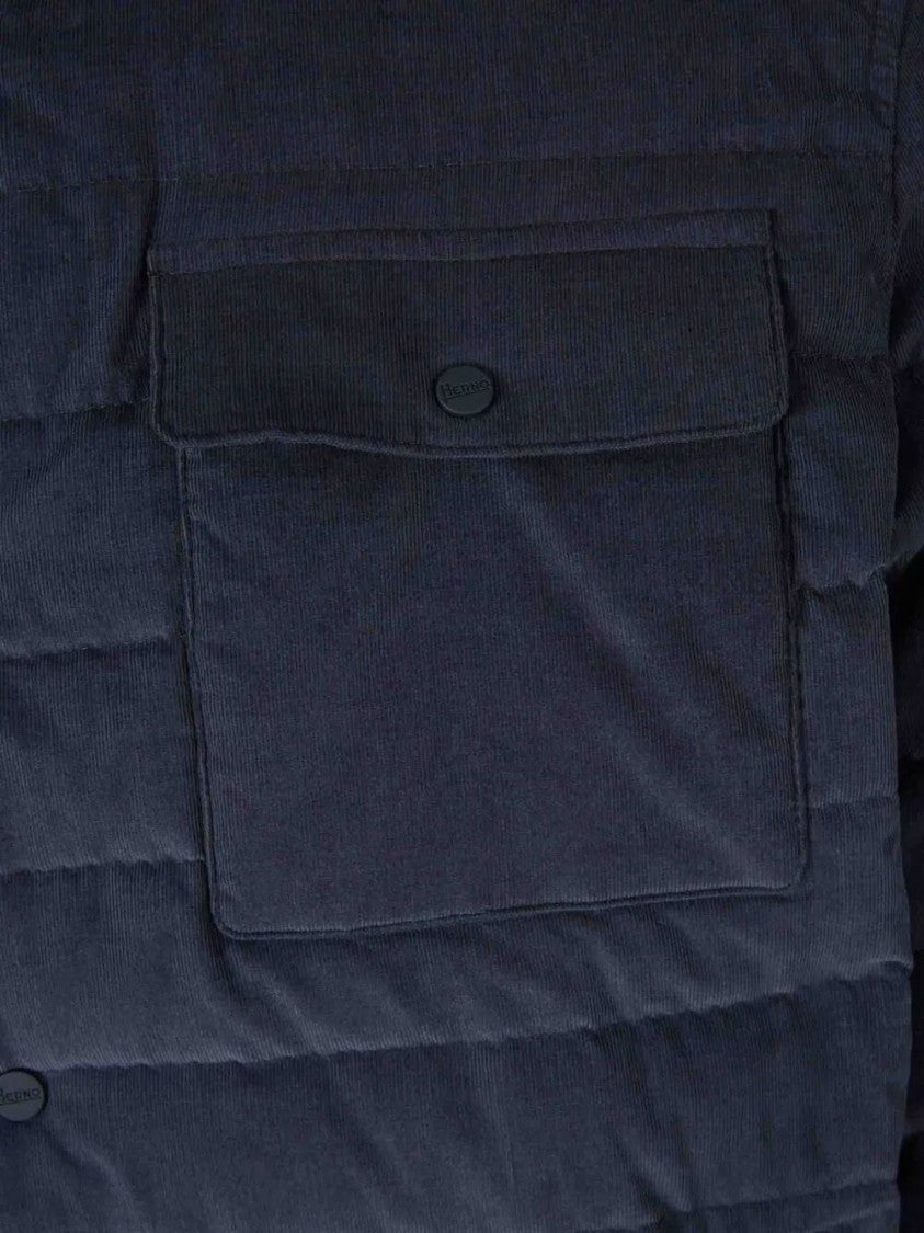 Herno Quilted Black Cotton Jacket