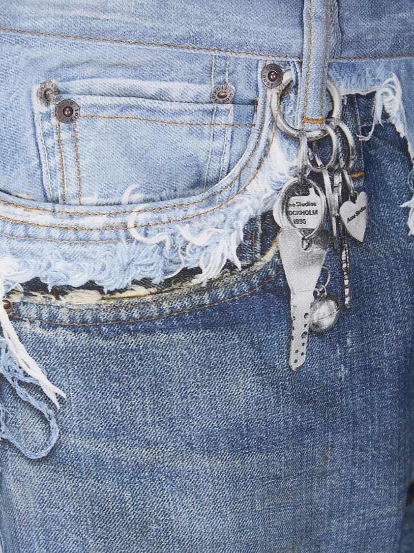 Acne Studios White Five-Pocket Trompe L'oeil Jeans