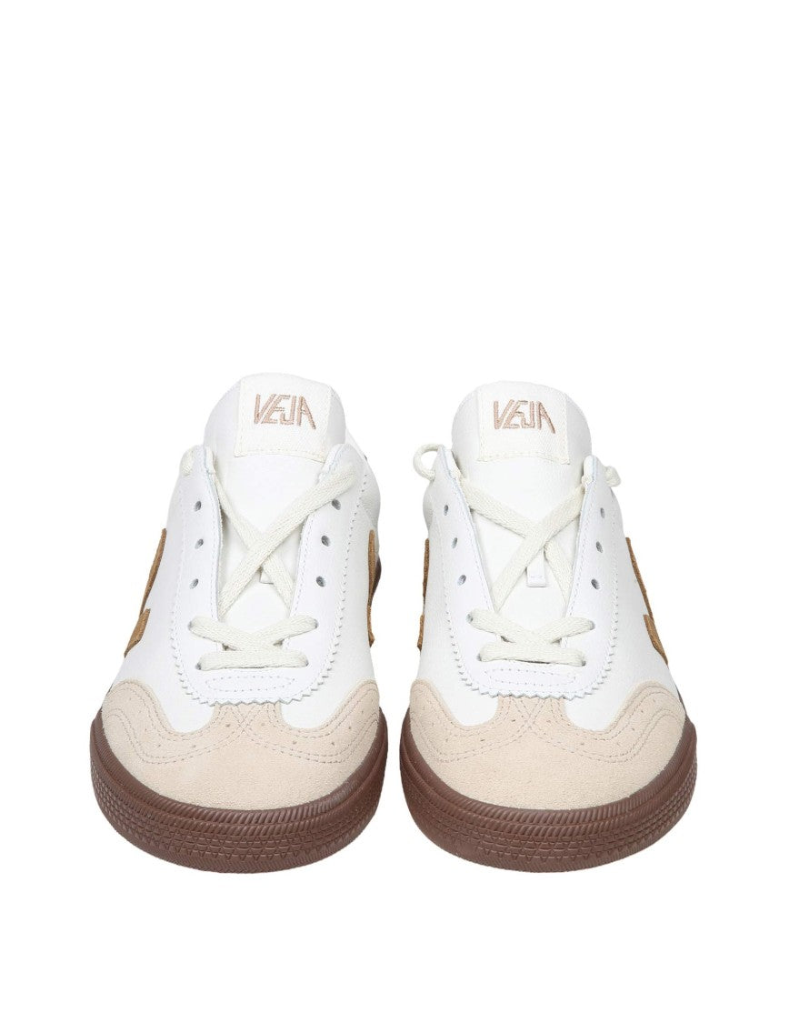 Veja Leather Volley Sneakers With Suede Details